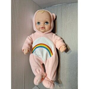 Vintage Lauer Toys waterbabies blonde doll Care Bears Cheer Bear outfit